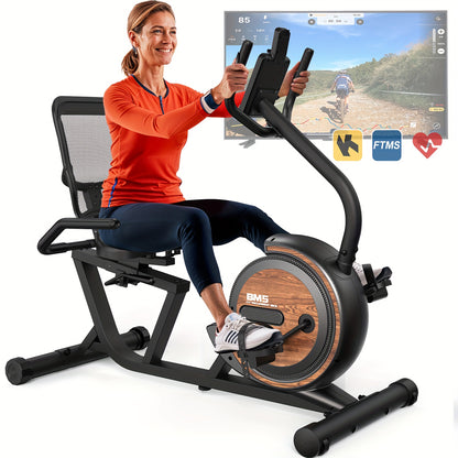 Hometrainer – Fitnessfiets – Ergometer – Magnetische Fiets – Zittende Fiets – Bluetooth Connectiviteit – 16 Weerstandsniveaus Met Hartslagmeter – Zwart