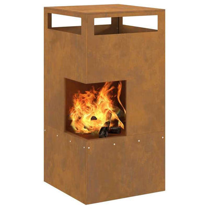 Fire Pit Brown 50 X 50 X 100Cm Corten Steel This Stylish Rectangular Outdoor Fire Pit Provides Warmth And Ambiance on Chilly Evenings. It'S Built to Last, So You Don'T Have to Worry about Wear And Tear. It'S The Perfect Choic