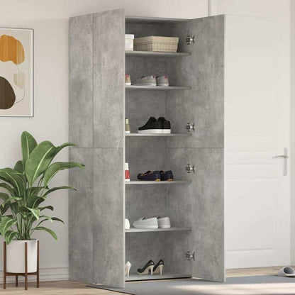 Schoenenkast – Schoenenrek – Schoenenopberger – Schoenenkastje – Schoenenmeubel – Verticale Ruimtebesparing – Duurzaam Hardhout – Beton-Grijs