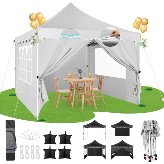 Pop-up Partytent – Vouwtent – Paviljoen – Terrastent – Evenemententent – 3,05x3,05 Meter – Carbonstaal Frame – Waterafstotend Oxford Doek