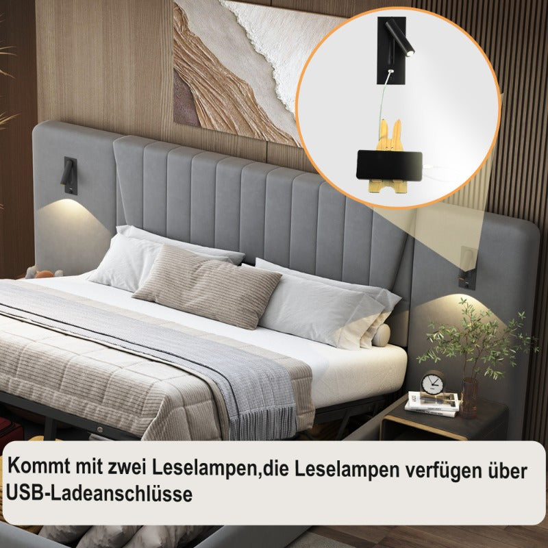 Uitschuifbare Slaapbank – Bedbank – Logeerbed – Sofa Bed – Slaapsofa – Stevig Massief Houten Frame – Inclusief Opbergruimte