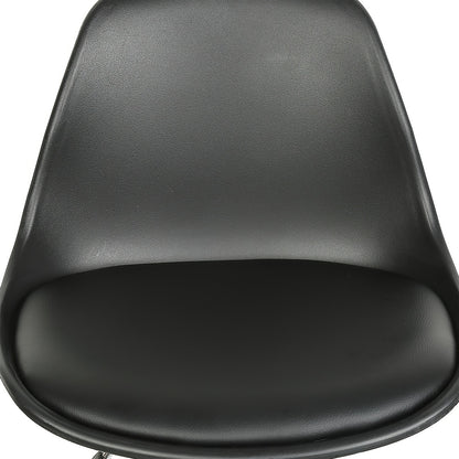 Barkrukken – Barstoelen – Keukenkrukken – Hoge Stoelen – Barkruk Set – Verstelbare Zithoogte – Draaibare Zitting – Zwart Kunstleer – Metalen Frame – Set Van 4