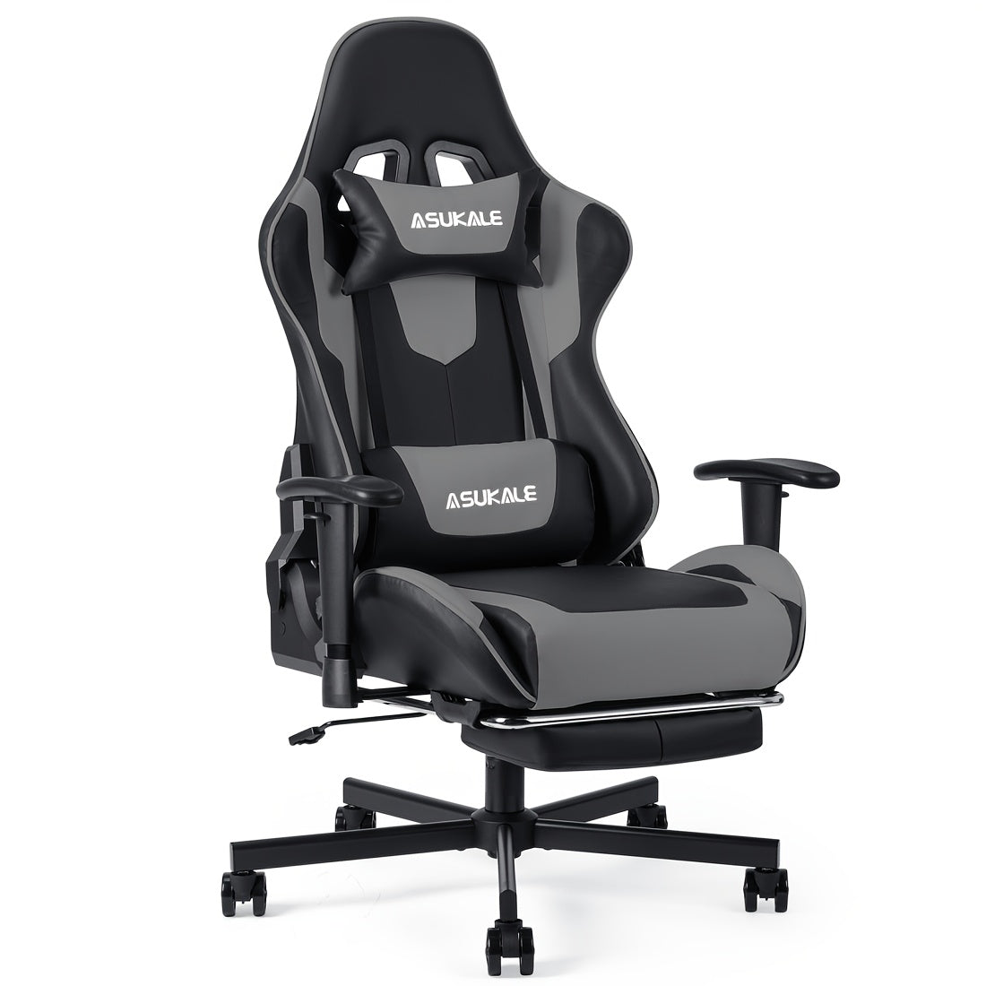 Ergonomische Gamingstoel – Bureaustoel – Gamestoel – Office Chair – Computerstoel – Verstelbare Hoogte – Comfortabele Voetensteun – Zwart – PU Kunstleer – Ergonomische Lendensteun en Hoofdsteun