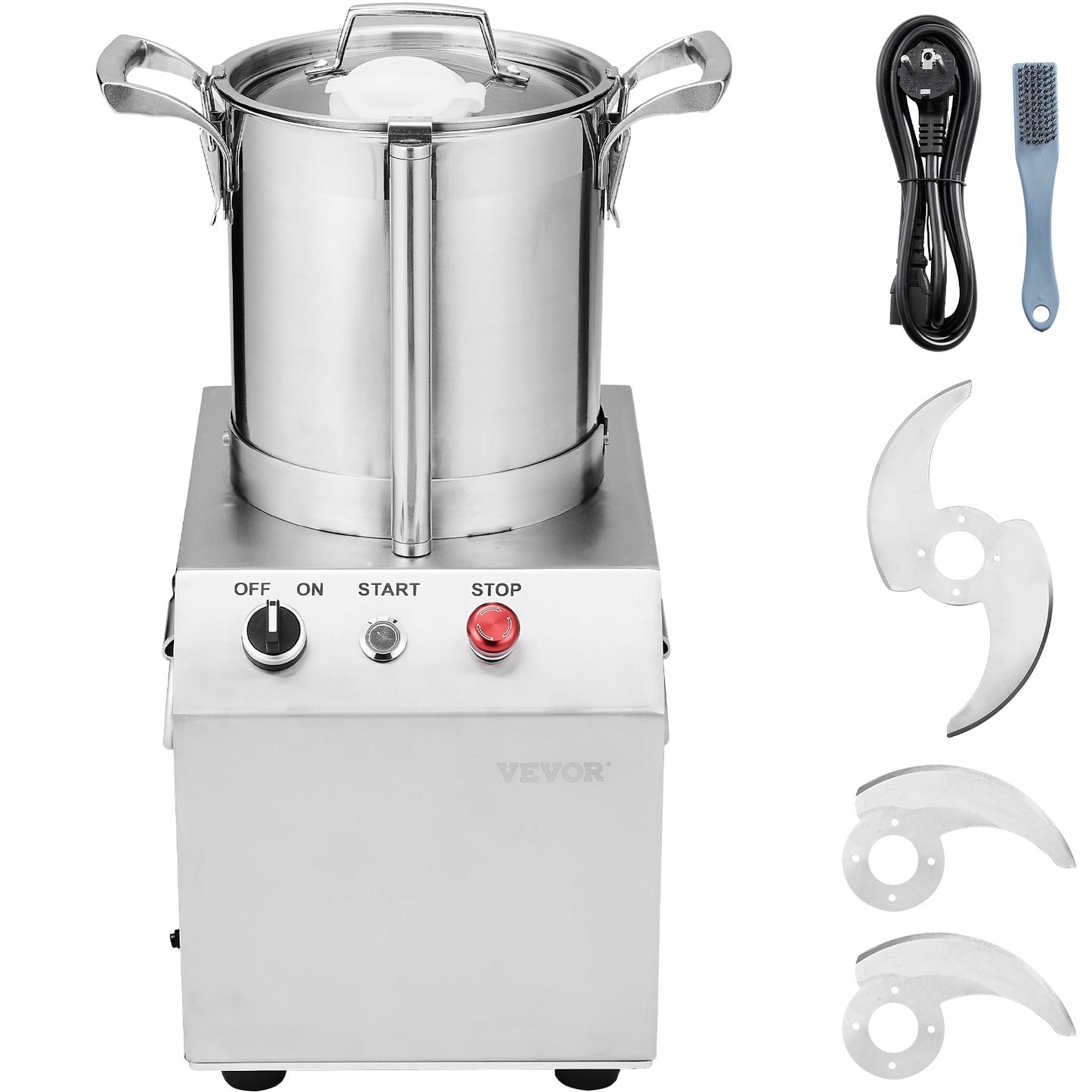 Blender – Foodprocessor – Groentesnijder – Hakmolen – Keukenmachine – 4L Inhoud – Roestvrijstalen S-messen – 550W Krachtige Motor