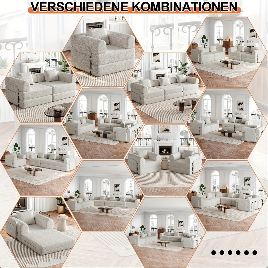 Bedbank – Slaapbank – Logeerbed – Sofa Bed – Bankbed – 2-in-1 Chenille Slaapbank Met Opbergruimte – Stevig Metaalframe & Comfortabele Stof