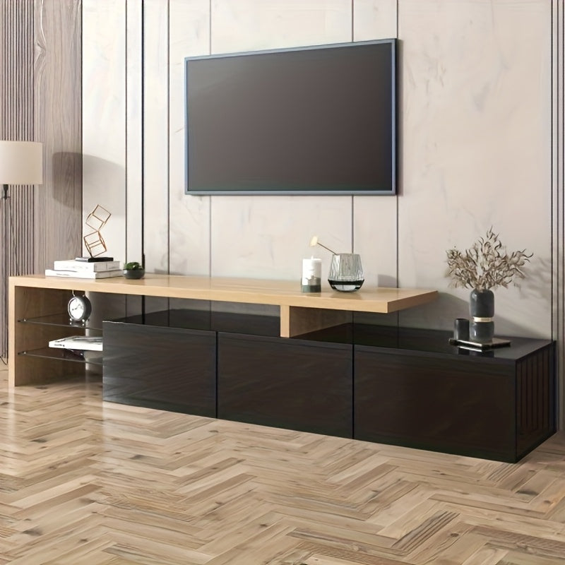 TV-standaard – Tv-meubel – Entertainmentmeubel – Mediameubel – TV-kast – Strak Mat Zwart – Robuuste Constructie – Ruimtebesparend Design