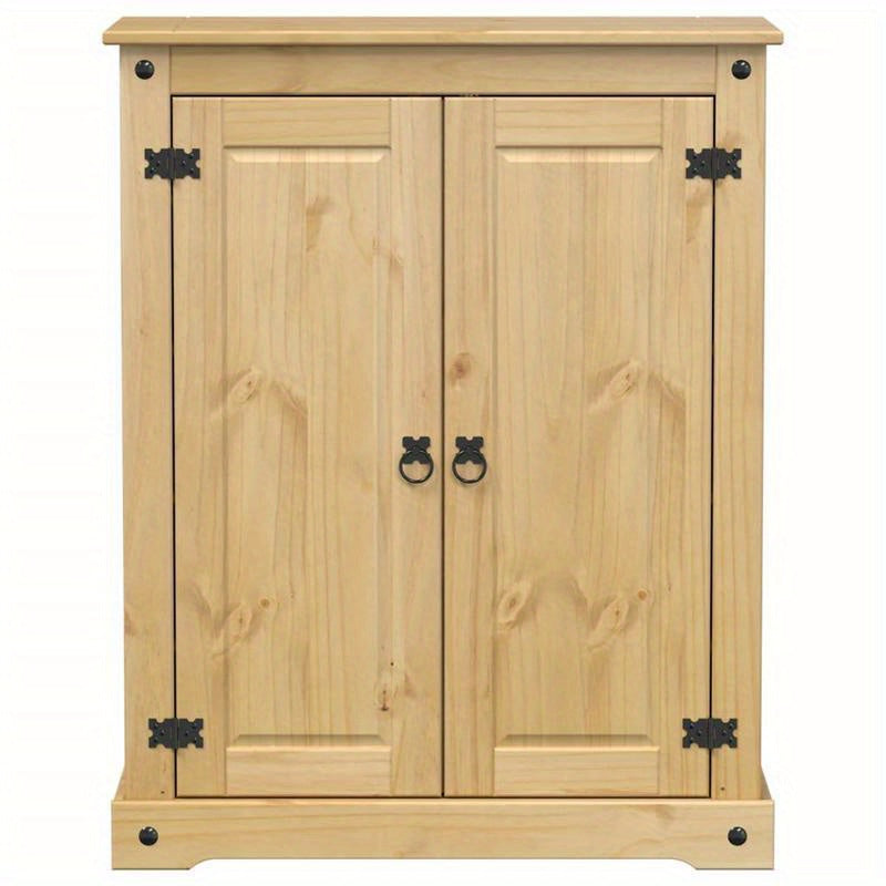Schoenenkast – Schoenenrek – Schoenenkast – Opbergkast – Schoenenopbergmeubel – Marrone – Massief Vurenhout – 2 Deuren en 3 Lades – Vrijstaand en Stabiel – 86x38,5x108 cm