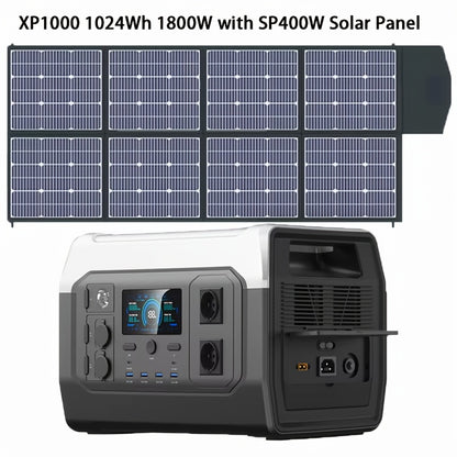 Powerstation – Draagbare Stroomvoorziening – Powerbank – Noodstroom – Camping Generator – 1800W Output – 1024Wh LifePo4 Batterij – UPS Functie – Optioneel Zonnepaneel 100W/200W/400W