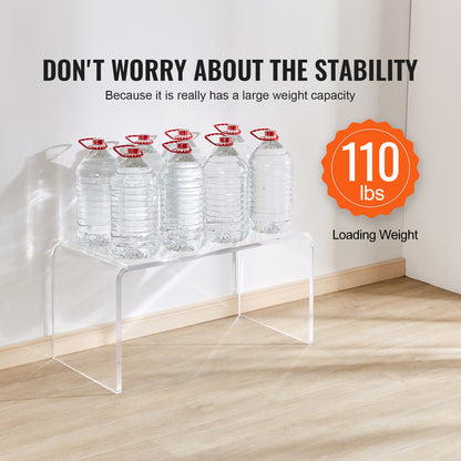 Salontafel Acrylic – Bijzettafel – Tafel – Koffietafel – Eettafel – Transparant Acryl – C-Vorm – 81x40x41 cm – Slagvast & Lichtgewicht