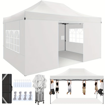Pop-up Tent – Partytent – Outdoor Tent – Gazebo – Canopy – Wit – 3,05x4,57 Meter – Verstelbare Hoogte – Oxford Stof
