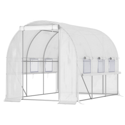 Kas – Tuinkas – Kweekkas – Foliekas – Tuintunnel – 6 m² Oppervlak – Gegalvaniseerd Stalen Frame