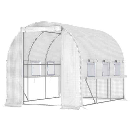 Kas – Tuinkas – Kweekkas – Foliekas – Tuintunnel – 6 m² Oppervlak – Gegalvaniseerd Stalen Frame