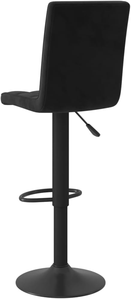 vidaXL Barkrukken 2 st fluweel zwart, barkrukje, bar kruk, barstoel, barkrukjes, bar krukken, barstoelen, bar stoel, bar stoelen, kruk, krukken