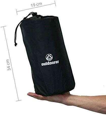 outdoorer XXL Trek Bed Flex Isolatiemat, echte zelfopblaasbare slaapmat met kussen, trekkingmat en campingmat met hoge isolatie tot -11 °C, antislip en waterdichte bodem
