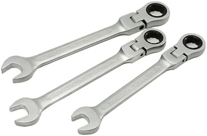 22-Piece Set 6-32mm Hinge Ratchet Wrench Set Ring Mouth Wrench Set Tools Fork Wrench Ratchet Spanner Socket Wrench Ratchet Case Screw Wrench Tool with Box - QUORE