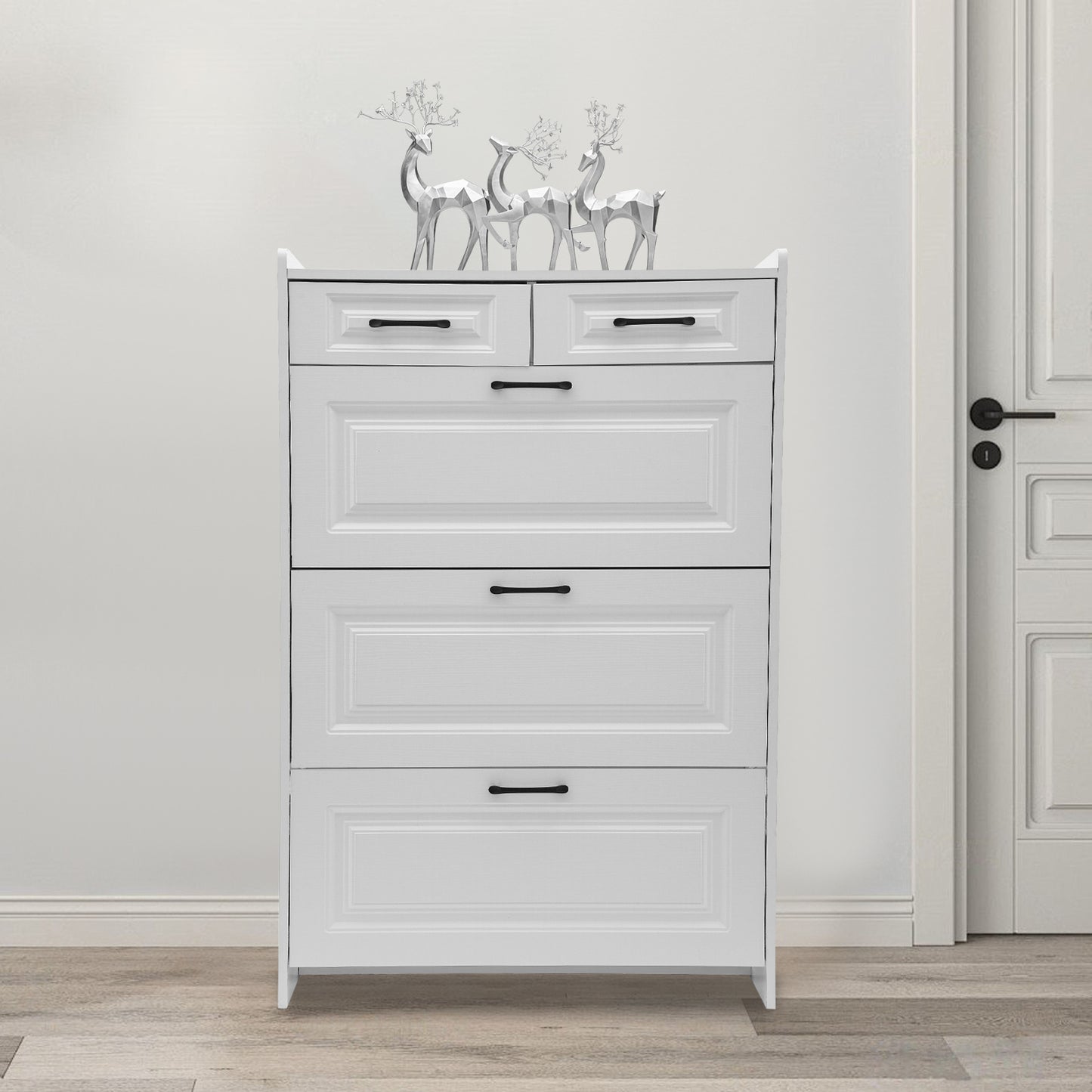 Schoenenkast – Schoenenrek – Schoenopberger – Schoenenkast – Schoenenorganizer – Wit – Ultra-Dunne Slanke Kast – 16-20 Paar Schoenen Capaciteit