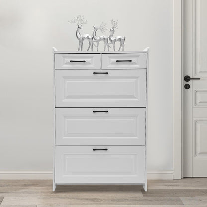 Schoenenkast – Schoenenrek – Schoenopberger – Schoenenkast – Schoenenorganizer – Wit – Ultra-Dunne Slanke Kast – 16-20 Paar Schoenen Capaciteit