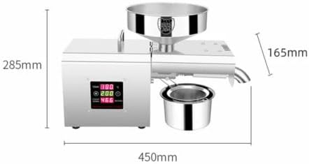 Stainless Steel Oil Press for Oil Extraction, Automatic Oil Press for Most Oil Plants, 220V, 750W - QUORE