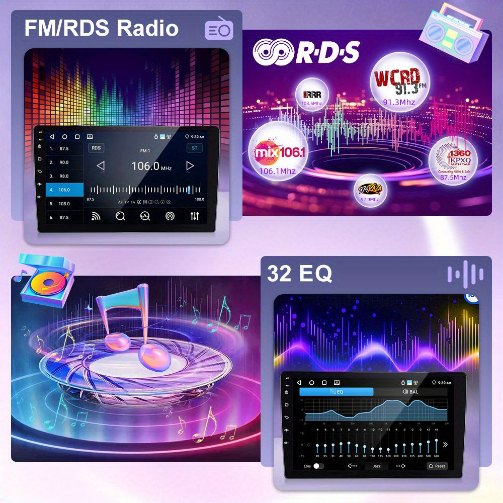 Android Autoradio – Multimedia Speler – Navigatie Systeem – Touchscreen Radio – Car Stereo – 9 Inch IPS Scherm – Wireless CarPlay & Android Auto – AHD Achteruitrijcamera & Stuurwielbediening Met Microfoon