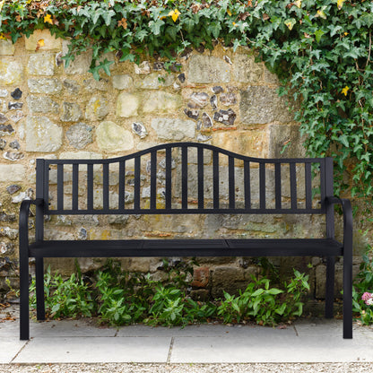 Tuinbank – Buitenbank – Balkonbank – Terrasbank – Zitbank – Opklapbare Tafel – Staal – 150 cm Breed