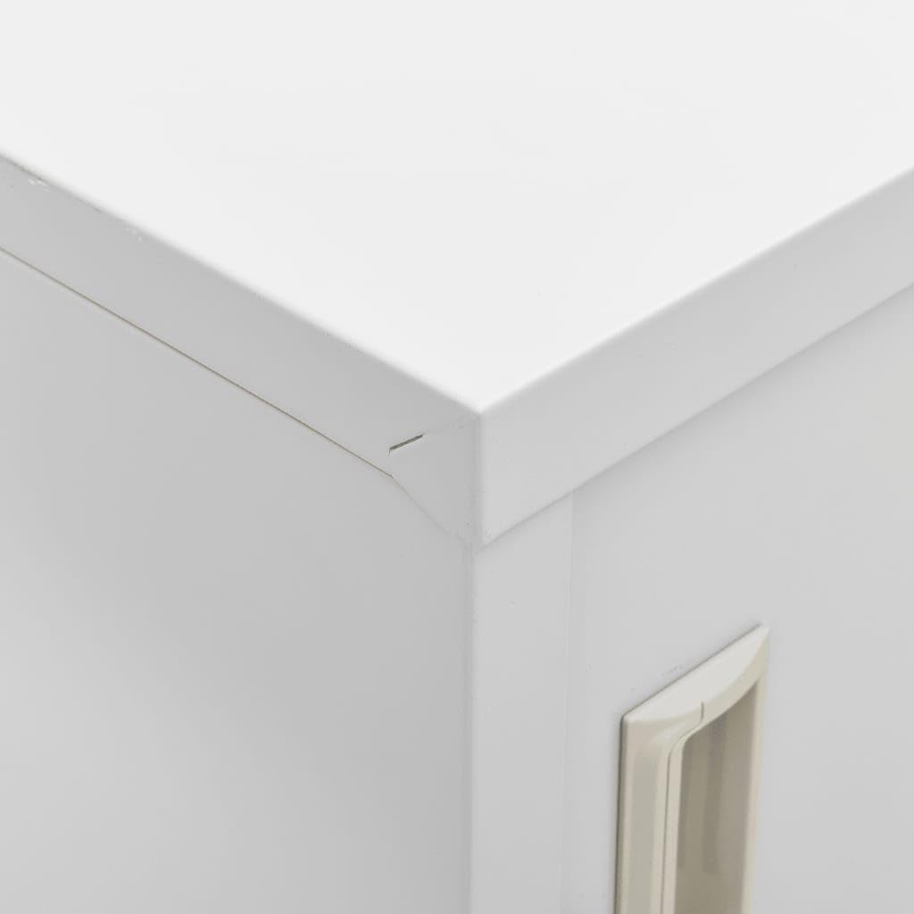 vidaXL Locker cabinet 90x45x92.5cm steel light grey, locker cabinet, wardrobe, closet, locker cabinets, wardrobes, wardrobes, office cabinet, office cabinets - QUORE