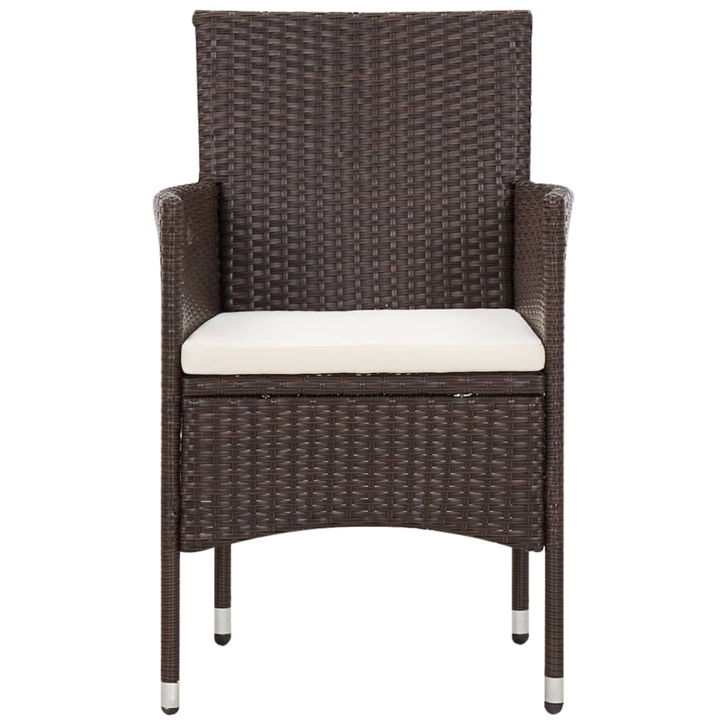 Poly Rattan Tuinset – Garden Set – Loungeset – Balkonmeubilair – Terrasmeubilair – Weerbestendig Polyethyleen Rattan – Comfortabele Afneembare Kussens – Bruin