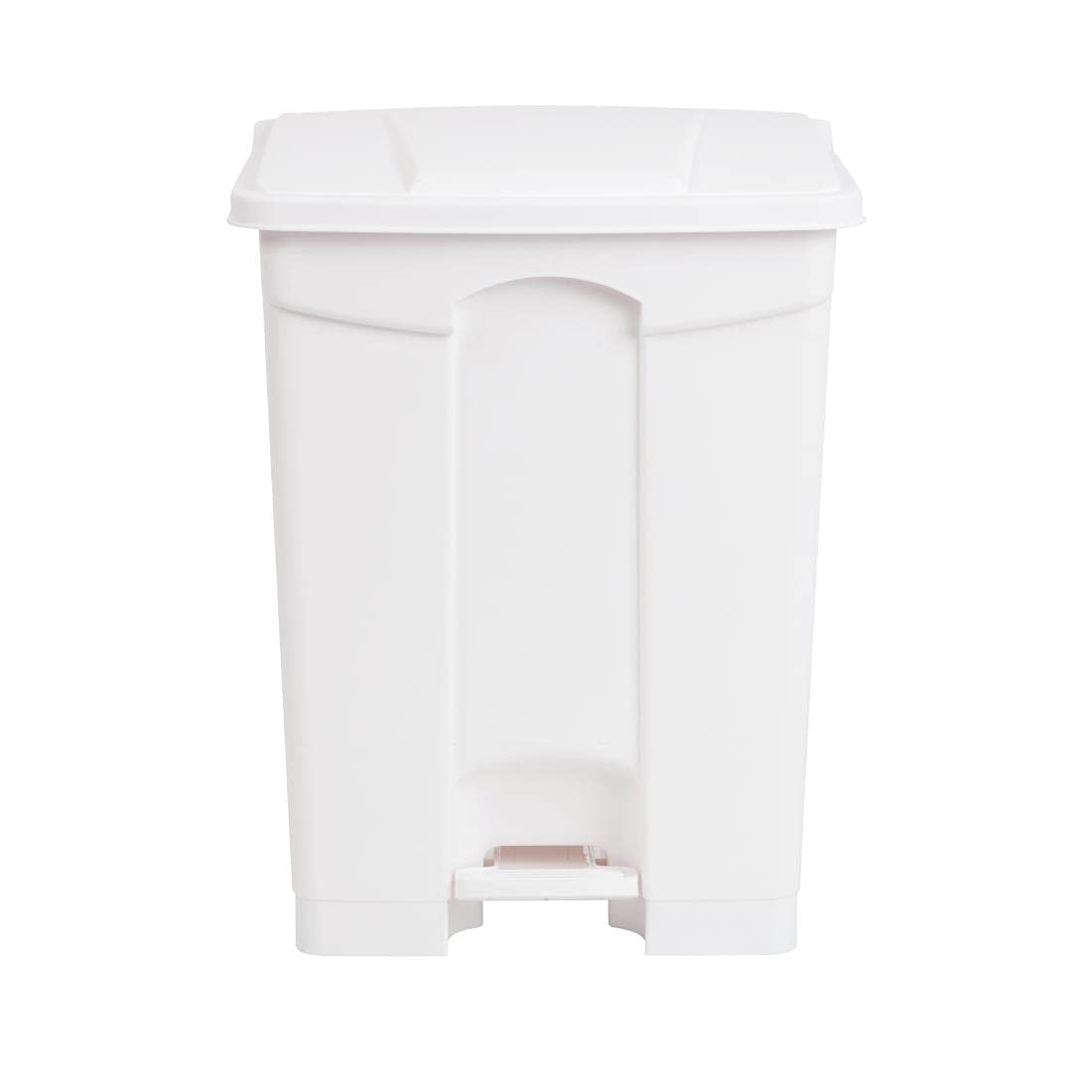 Jantex Kitchen Pedal Lid Bin White 65ltr Waste Polypropylene Catering Equipment - QUORE