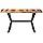 Eettafel Houten – Tafel – Keukentafel – Massief Houten Tafel – Houtentafel – 140x70x75 cm – Massief Acaciahout – Industrieel Stalen Onderstel