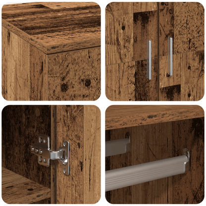 Highboard – Dressoir – Opbergkast – Ladekast – Sideboard – Altholz Spanplatten – Compact 80x39x178 cm – Duurzaam & Stevig