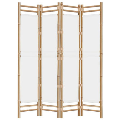 Paravent – Kamerscherm – Roomdivider – Scheidingswand – Privacy Scherm – Vouwbaar – Bamboe & Canvas – 160 cm Breed