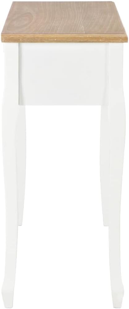 vidaXL Side Table with 3 Drawers White Dressing Table Makeup Table Bedroom Table