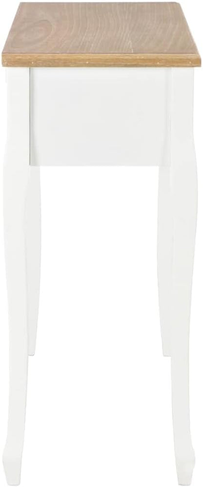 vidaXL Side Table with 3 Drawers White Dressing Table Makeup Table Bedroom Table