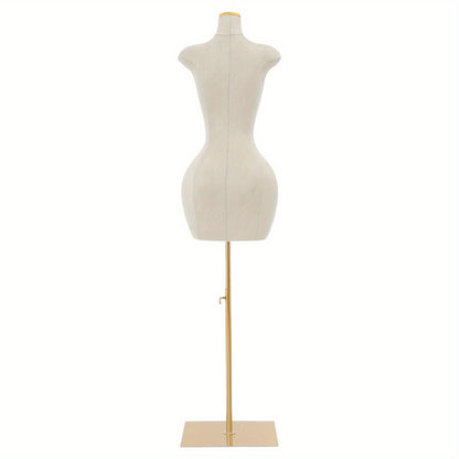 Dames Etalagepop – Modepop – Mannequin – Paspop – Winkelpop – Verstelbare Hoogte 150-210 cm – Duurzaam PU Materiaal – Wit