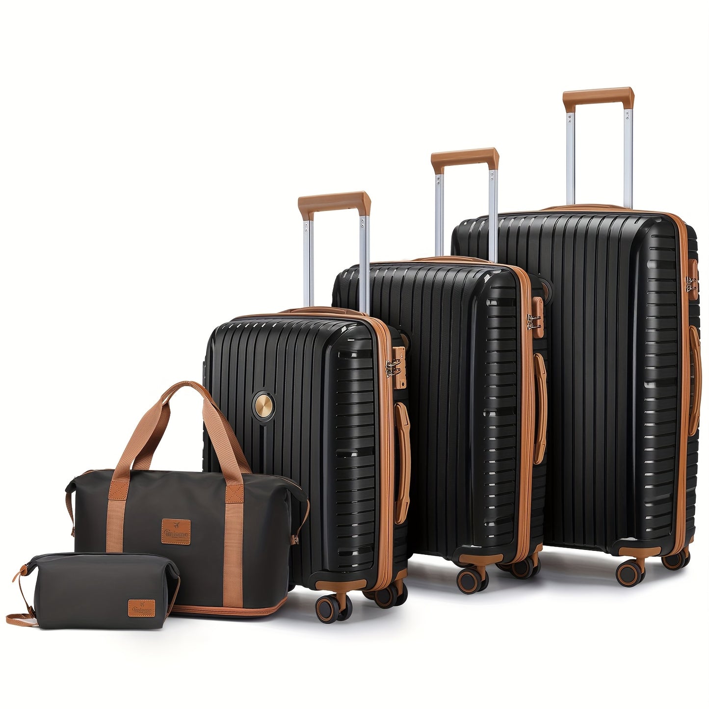 Kofferset – Reiskoffer Set – Trolley Koffer – Handbagage Koffer – Ruimbagage Koffer – ABS Harde Schaal – Lichtgewicht met TSA-Combinatieslot en Draagtas
