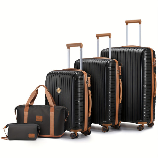 Kofferset – Reiskoffer Set – Trolley Koffer – Handbagage Koffer – Ruimbagage Koffer – ABS Harde Schaal – Lichtgewicht met TSA-Combinatieslot en Draagtas