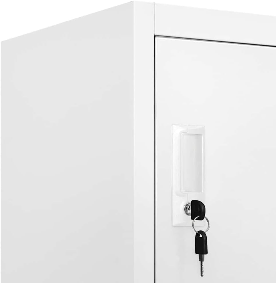 vidaXL Locker Cabinet with 18 Compartments Metal Locker Cupboard Cabinets Lockers - QUORE
