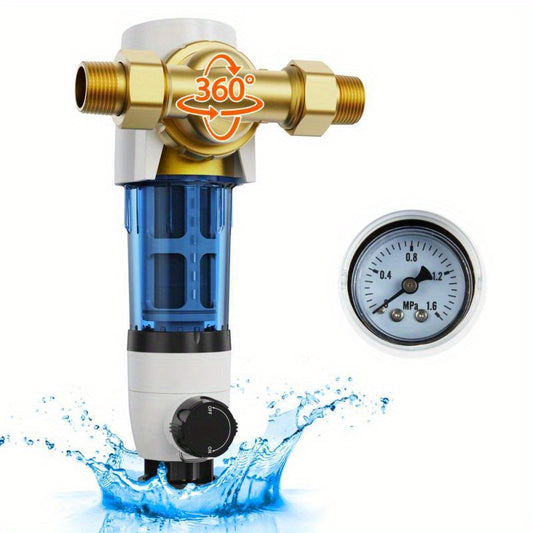 Hele Huis Waterfilter – Sedimentfilter – Putwaterfilter – Waterzuiveringssysteem – Waterfilter Systeem – 40 Micron Filter – Robuust Metaal – Werkt Zonder Elektriciteit