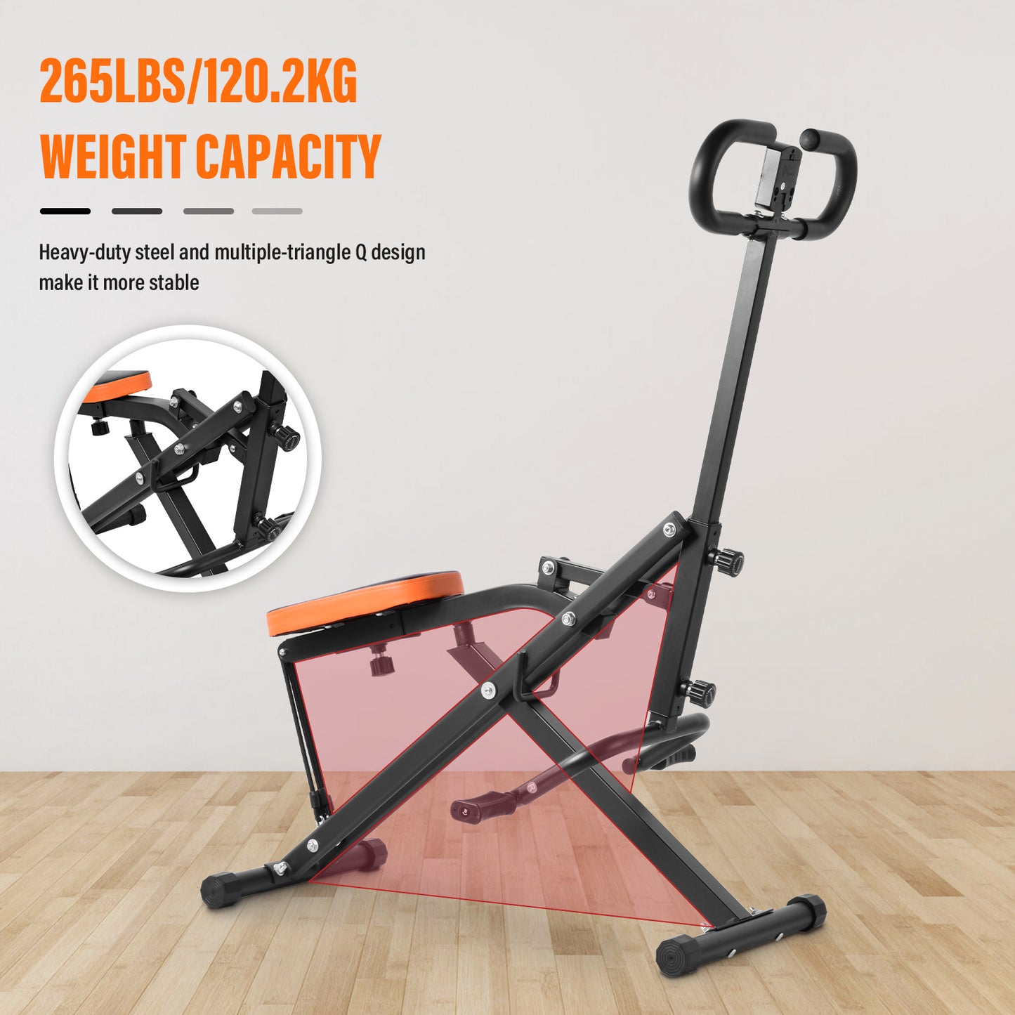 Roeitrainer – Roeimachine – Fitnessapparaat – Roeiapparaat – Opvouwbare Fitnessmachine – Volledige Lichaamstraining – Wolfraamstaal Frame – Max. 120 kg Belastbaar Gewicht