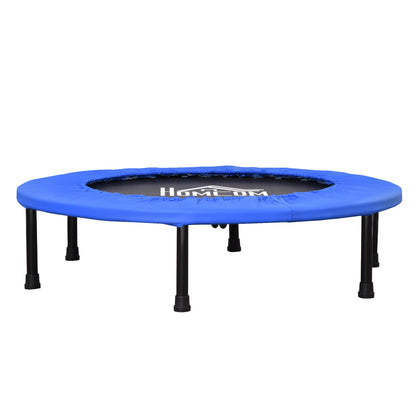 Fitness Trampoline – Mini Trampoline – Springmat – Trainingsapparaat – Indoor Trampoline – Zwart/Blauw – Compact Ø91 cm – Antislip Voeten & 100 kg Belastbaar