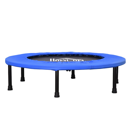 Fitness Trampoline – Mini Trampoline – Springmat – Trainingsapparaat – Indoor Trampoline – Zwart/Blauw – Compact Ø91 cm – Antislip Voeten & 100 kg Belastbaar