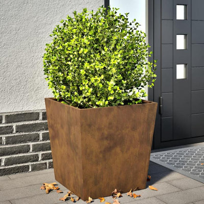 Plantenbakken – Plantenpotten – Bloempotten – Plantenbak – Plantenhouder – Cortenstaal – Set van 2 – 50x50x50 cm – Duurzaam & Industrieel Design