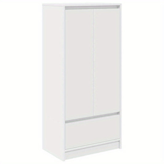 Opbergkast – Opbergmeubel – Kast – Ladekast – Bergkast – Wit – Hoogwaardig Hout – Compact Formaat 55,5x34x119,5 cm