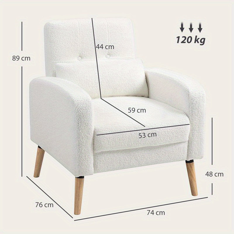 Leisure Chair, Comfortable Living Room Furniture, Multifunctional Seat, Suitable for Living Room, Bedroom, Dining Room, Corridor, Balcony. Perfect Home Decoration