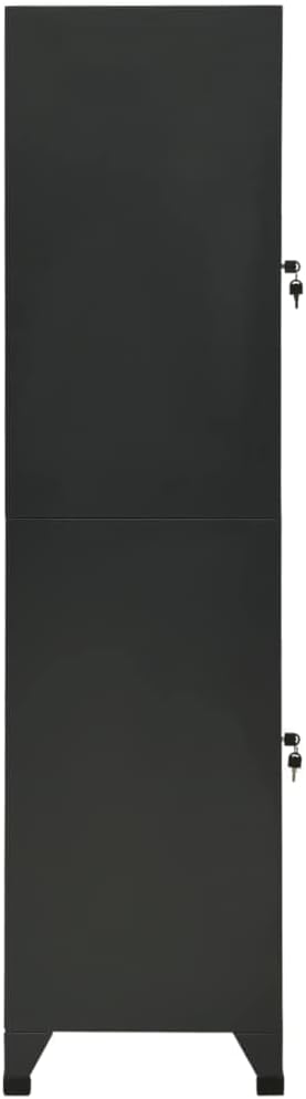 vidaXL Locker cabinet 38x45x180 cm steel anthracite coloured, storage cabinet, locker, locker, locker, cabinet, safe, storage cabinet, steel locker, office cabinet, storage cupboards - QUORE