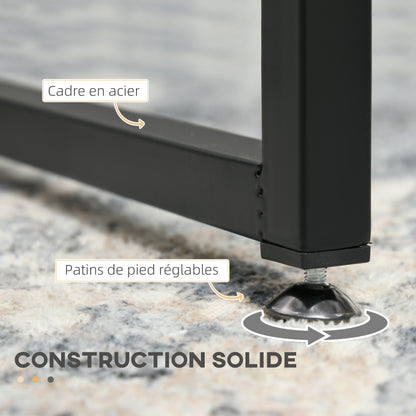 Nesting Salontafel – Bijzettafel – Woonkamertafel – Tafelset – Zwart Geharde Glas – Stalen Frame – Ruimtebesparend Design – Set Van 2