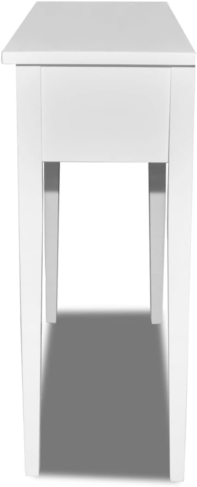 vidaXL Side Table with Drawers White Side Table Table Side Tables Furniture