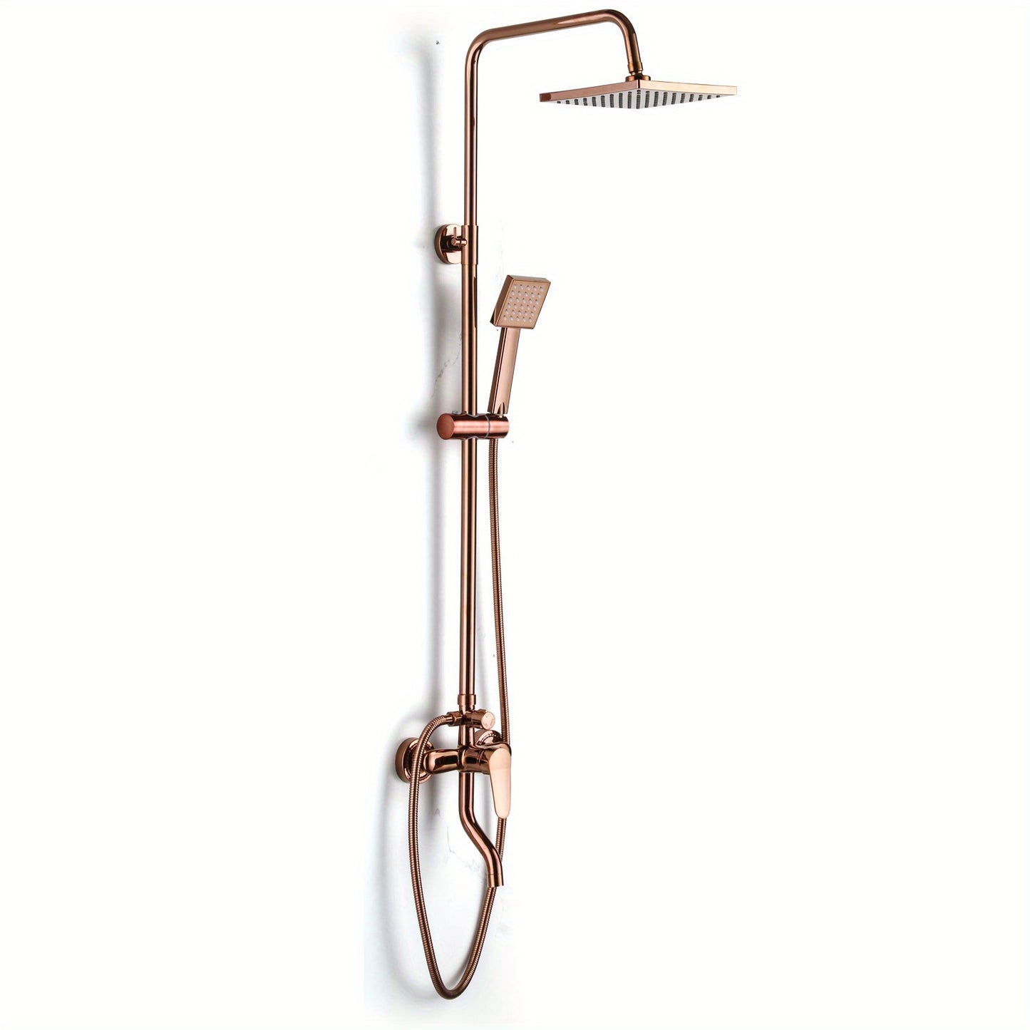 Shower Mixer Tap with Hand Shower, Mixer Tap for Shower Set with Single-Lever Shower Fitting, Shower System with Shower Fitting, Rain Shower, Shower Rail and Hose, Shower Set with Sprayer Bath Fitting