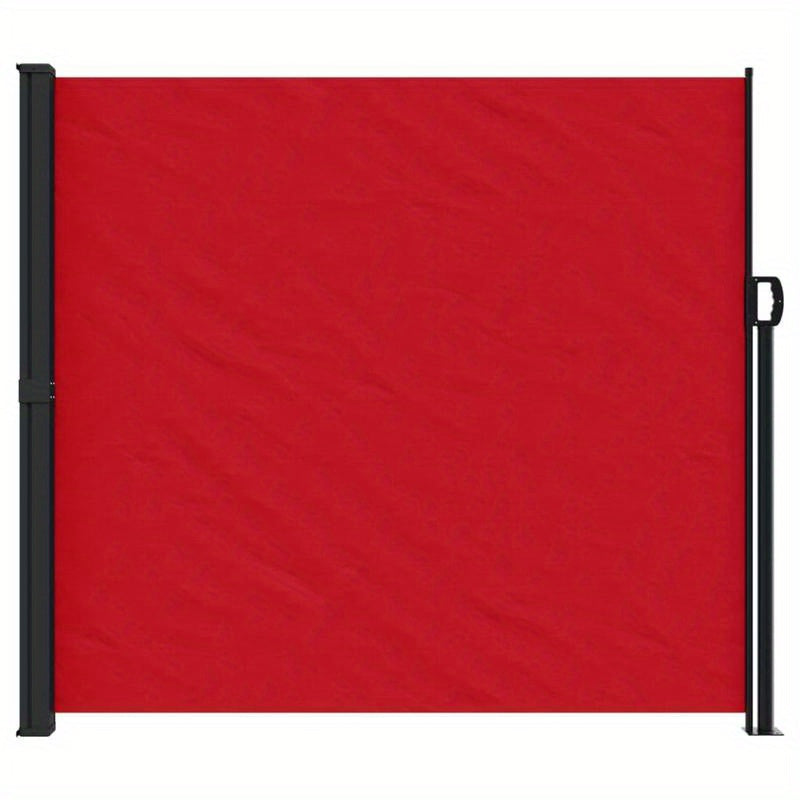 Windscherm – Windscherm Uitschuifbaar – Windscherm Tuin – Windscherm Veranda – Flexibele Afmetingen Tot 600 Cm – Weerbestendig Metalen Frame - Rood