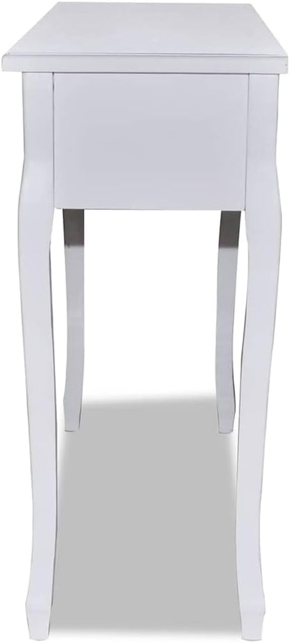 Classic Sideboard 100x35x78cm with 3 drawers White side table side table