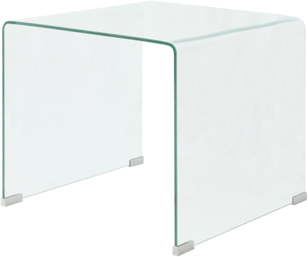 vidaXL Salontafel Transparant Gehard Glas Salon Huiskamer Bijzettafel Tafeltje